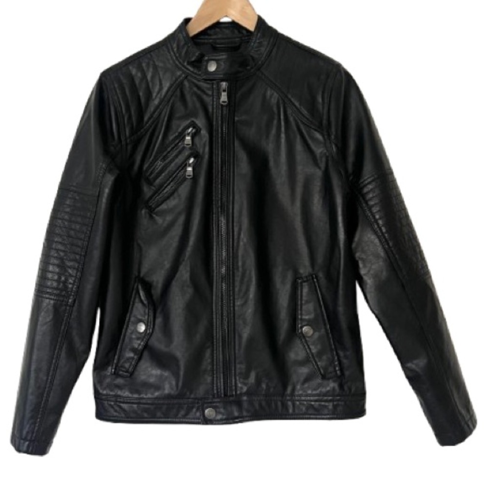 Urban Republic Boys Vegan Leather Motorcycle Jacket Size 18/20